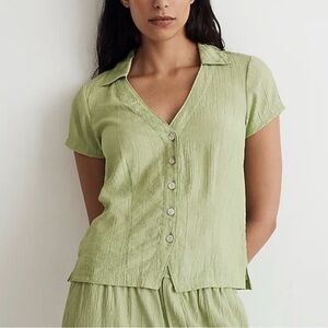 NWT Madewell Light Green Button-Down Shirt
